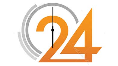 Clock face 24 counting down