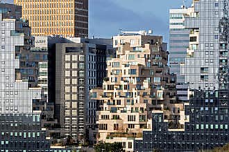 Amsterdam business district Zuidas. Amsterdam, The Netherlands