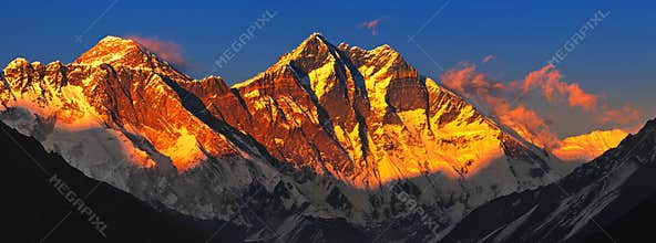 Everest at sunset