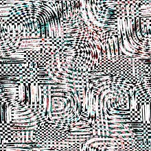 Checkered abstract seamless pattern in black and white tones