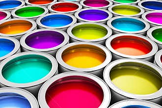 Color paint cans
