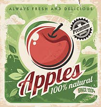 Vintage apple poster