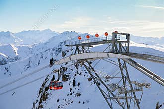 The 3S cable car on Pengelstein, Kitzbuhel