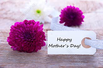 Label with Happy Mothers Day