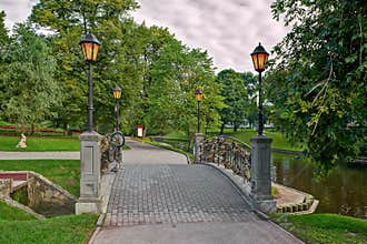 City park in Riga, Latvia.