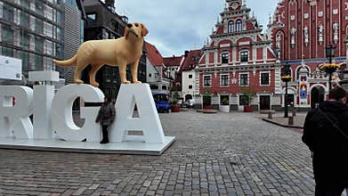 Scenic view of House of the Blackheads in Riga