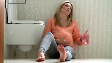 Pregnant Teenage Girl Suffering From Morning Sickness