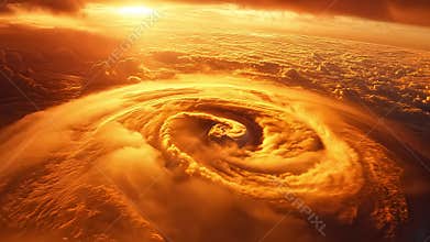 Spectacular Hurricane Cloudscape from Above