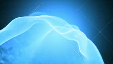 Abstract blue wave movement creating a mesmerizing visual experience in a digital display