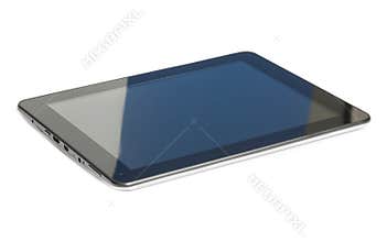 Modern black tablet pc isolated on white background