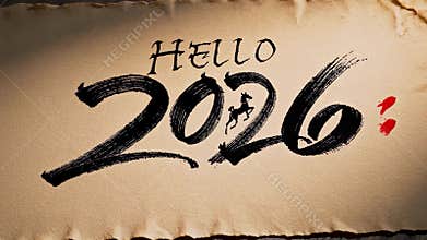 Bold hello 2026 text on aged paper evokes anticipation inspiration new chapter optimism focus