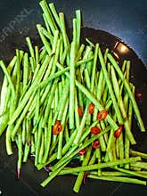 Stir fry yard beans
