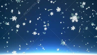 Falling snowflakes