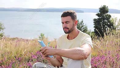 Author writing around inspiring nature