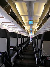 Inside airplane