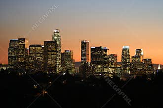 Downtown los angeles at dusk #5