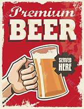 Vintage retro beer poster