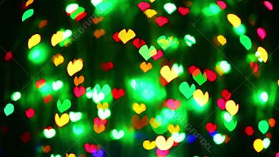 Abstract Valentine's day heart blinking background