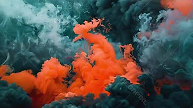 Beautiful texture thick smoke for design natural color, abstract vivid composition consists of fictional