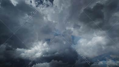 Dark storm clouds moving