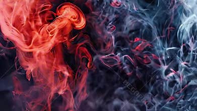 Beautiful texture thick smoke for design natural color, abstract vivid composition consists of fictional