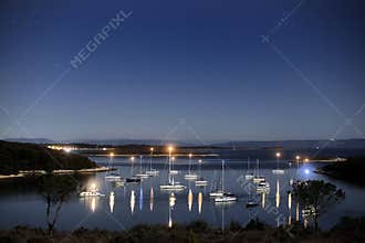 Lagoon at night light