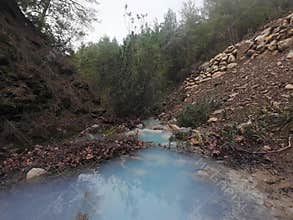 Rocky flowing stream hydrogen sulfide
