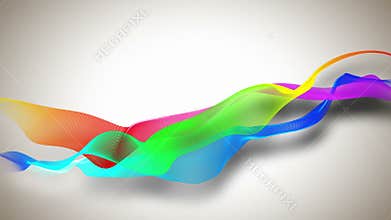 Abstract background with colored ribbons