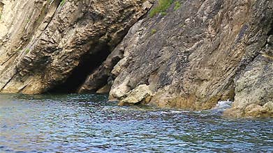 Sea cave at high tide