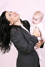 Business woman and baby