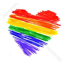 Rainbow heart