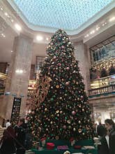 chrismast tree in shop center at Paris, France