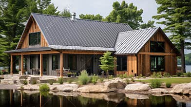 weathered standing seam metal roofing