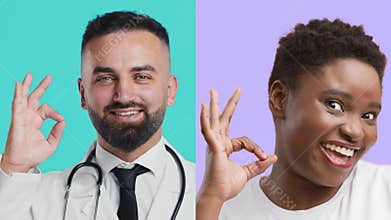 Healthcare professionals promoting positivity in lifestyle settings