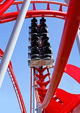 Empty roller coaster