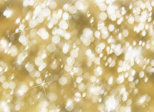 Golden background with Christmas lights