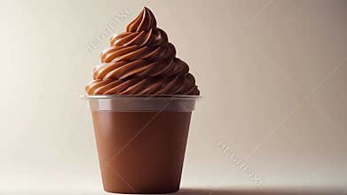 Chocolate dessert cream cup frozen whipped treat