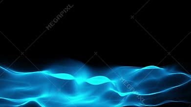 Lower thirds abstract waving blue background, blurred motion effect
