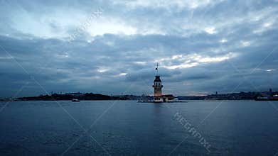 Maidens Tower in Bosphorus Strait, Istanbul, Turkey
