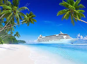 Cruise Ship in Tropical Waters