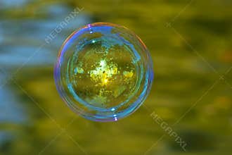 Single soap bubble