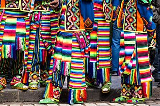 Peruvian dancers at the parade in Cusco.