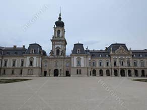 The garden front of the Castle Festetics in Keszthely, Hungary