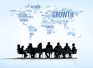 Business Team Meeting with World Business Concepts