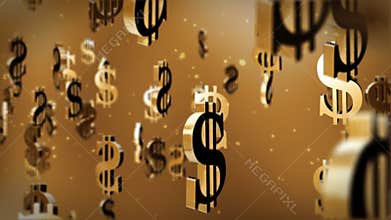 US dollar currency symbol, stock footage