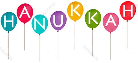 Hannkkah balloons,isolated over white