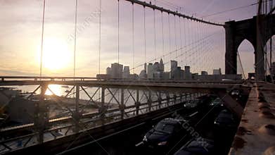 Brooklyn Bridge at sunset