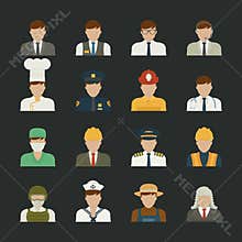 People icon ,professions icons , worker set