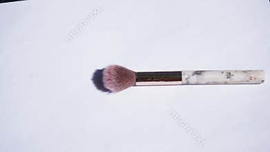 white background makeup face brush