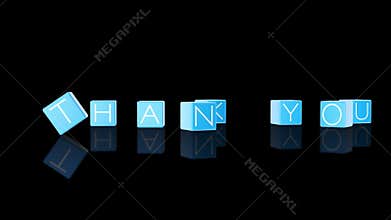Thank You Boxes Falling against black, stock footage
